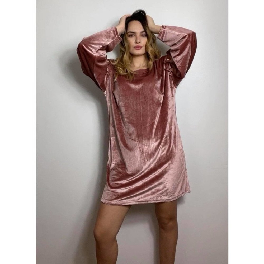 VELVET MINI DRESS - Picture 2 of 4